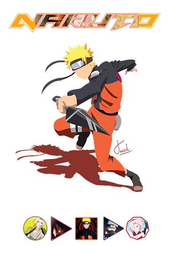Naruto-Back-Test-500 Premium Unisex/ Men Short Sleeve T-shirt